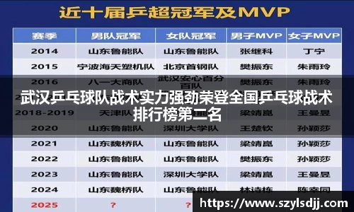 武汉乒乓球队战术实力强劲荣登全国乒乓球战术排行榜第二名